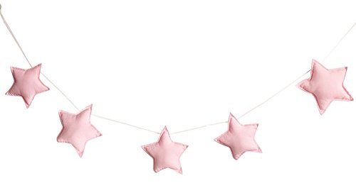 Brussels Nordic Guirlande de fanions suspendus en tissu avec étoiles pour enfants, ornements de literie pour mariage, fête, chambre d'enfant, moustiquaires, mur, fenêtre, Noël, couleur