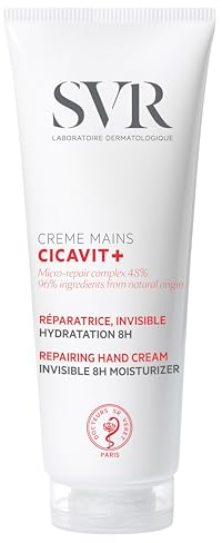 SVR – Cicavit+ Crème Mains – Gamme Cicavit+ – Réparation intense & protection 8 h – Pour mains très sèches, abîmées – Beurre/coco, polysaccharides, prébiotiques – 75 g