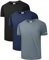 Holure Men's Sportswear Breathable T-Shirts Quick-Drying Short-Sleeve Shirts Black/Darkgray/Navy M