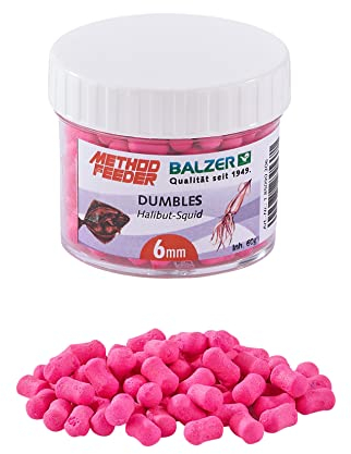 Balzer Method Feeder Dumbbells 6mm pink-Heilbutt-Tintenfisch 60g