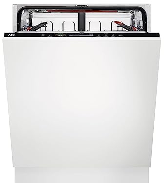 AEG Geschirrspüler Vollintegrierbarer Einbaugeschirrspüler 13 Maßgedecke Edelstahl Glänzend