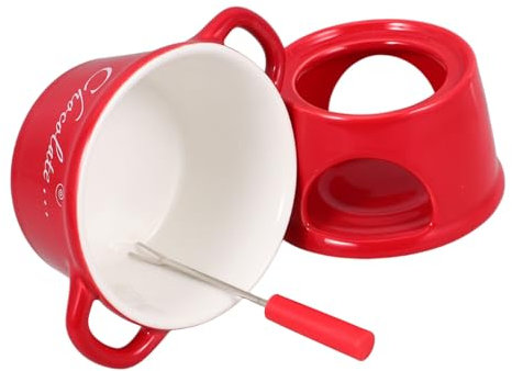 MAGICLULU Service À Fondue en Céramique pour Chocolat Et Caramel Au Beurre Et Au Fromage