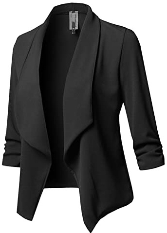 Oanviso Blazer Femme Chic Et Elegant Court Veste Legere Ete Jacket Costume Office Manteau Mode Casual Bureau Sweater Cardigan Habillé Veste De Tailleur