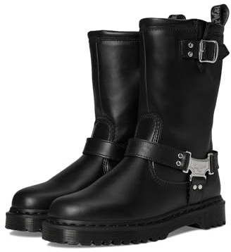 Dr. Martens Anistone Hi - Botas de motocicleta unisex para adultos, Negro, 38 EU