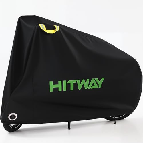 HITWAY Bike Cover, Waterproof 420D Fabric - UV/Dust/Rain Protection with Lock Hole & Storage Bag, Fits for Most Bikes up to 29