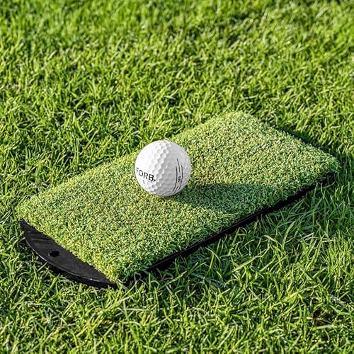 FORZA Premium golfmatta | 15 mm konstgjord gräs vintermatta med ultrastabil spikad bas, realistisk fairway-känsla och karbinhake fastsättning – bärbar golfträningsmatta (endast matta)