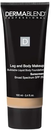 Dermablend Leg and Body Makeup Foundation with SPF 25, 20N Light Natural, 3.4 Fl. Oz.