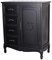 Apothekerschrank Antik Schwarz Brotschrank Kommode Flurschrank Diele 95x80 cm hmd324 Palazzo Exklusiv