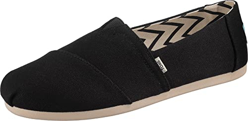 TOMS Alpargata Cotton Canvas Womens Black Espadrilles-UK 4 / EU 36.5