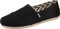 TOMS Alpargata Cotton Canvas Womens Black Espadrilles-UK 4 / EU 36.5