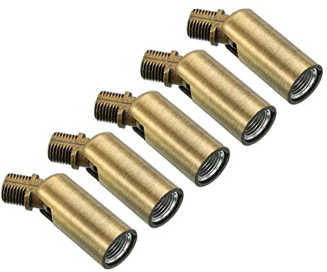 PATIKIL 180 Gradi Inclinato Soffitto Luce Adattatore, 5pz M10 Filetto Lampadari Soffitto Pendente Illuminazione Adattatore per Angolo o Irregolare Soffitto, Bronzo