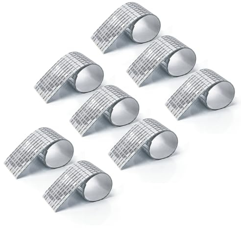 LONGKING självhäftande kvadratiska spegelplattor i glas silver