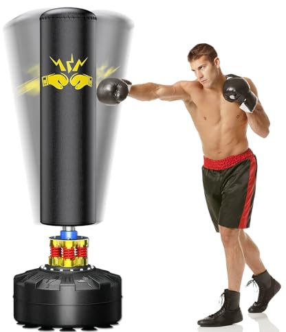 Freestanding Punching Bag for Adults 70'' Heavy Bag with Stand, Boxing & Kickboxing Bag Kit, Perfect for Home, Office, Gym - Ideal Gift for Men, Women, Teens