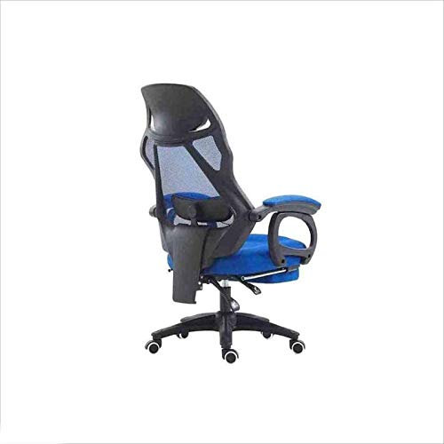 Office Chair schreibtischstuhl bürostuhl ergonomisch Bürostuhl, Gaming-Stuhl, Computerstühle, Freizeitstühle, hohe Rückenlehne, Netz-Bürodrehstuhl, Heben, ergonomisch (Farbe: Schwarz, Blau)