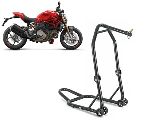 Cavalletto alzamoto alza moto sotto canotto di sterzo compatibile con Ducati Monster 796 696 1100 900 620 600 dark1200 S o R per alzare sollevare avantreno ruota gomma anteriore davanti