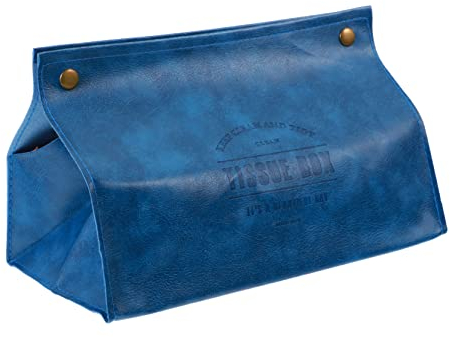 Zerodeko Soft Leather Tissue Box Car Leather Tissue Box for Home Fashion Paper Storage Container As Holder for Car Napkin Storage Container for Kitchen