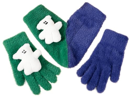 Genérico par de guantes calientes, manoplas que sostienen | Guantes de la mano,Guantes divertidos para parejas con pantalla táctil para novio y novia