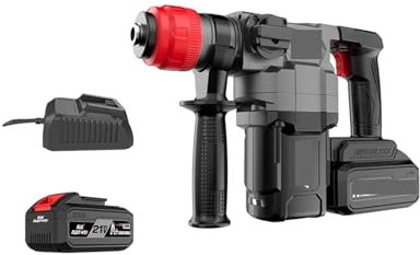 Trapano a percussione, Martello perforatore elettrico portatile da 20 V, martello demolitore elettrico senza fili, martello perforatore con batteria al litio