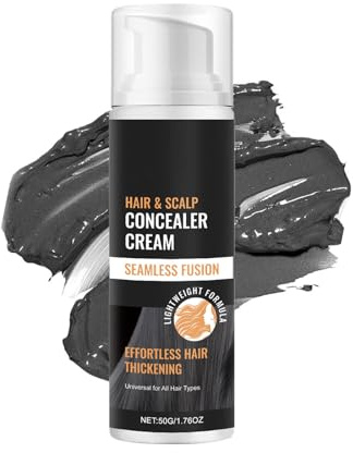 Correttore per capelli, impermeabile, soluzione di colore radice, 50 ml, riempitivo macchia, crema ispessente per capelli, formula non grassa per migliorare lo spessore del volume
