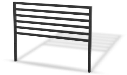 Cozze® Galler 110 cm – Väggförvaring för utekök, pulverlackerad aluminium (matt svart), enkel montering, max 30 kg, passar Cozze Elements
