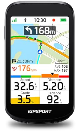 iGPSPORT BSC500 Bike Computer, 3.3 Touchscreen MAP Voice Navigation E-Bike Mode Climb Training Fucntion