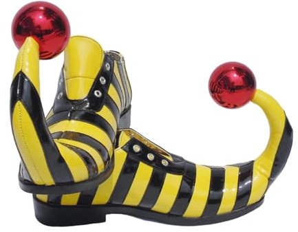 Générique Bottines Gothiques à Bout Pointu pour Spectacles Cosplay Soirées Dansantes Événements Costumés Hommes Chaussures Fête (Yellow, 41)