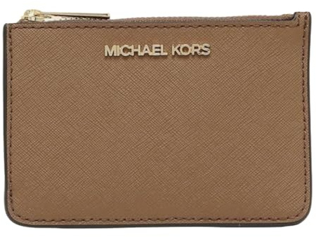 Michael Kors Jet Set Reise-Tasche mit Reißverschluss, klein, mit Ausweishalter, PVC-beschichteter Köper
