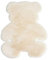 KRIPINC Bär Lammfell Schaffell Teppich, Kunstfell Teppich, Teppich Weich Flauschig, Zotteliger Teppich, rutschfeste Teppich Shaggy für Wohnzimmer Schlafzimmer Kinderzimmer (75x105cm, Beige)