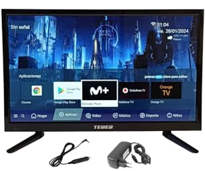 Téléviseur Smart TV 21,5 avec Adaptateur 12 V et 230 V. Android Full HD DVB-S2/C/T2/T. pour Camping-Cars, Campers, logements, caravanes, Bateaux (22)