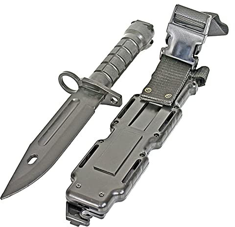 MetalTac Gummimesser Training Airsoft mit Etui Dummy Kunststoff Dolch Flexible Weiche Fixed Klinge für Requisiten Halloween Kampfkunst Pretend Play Cosplay Kostüm 29,8 cm