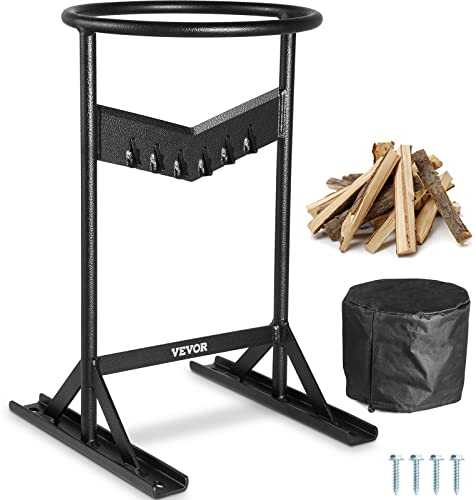 VEVOR Cortador de Leña Manual Acero Partidor de Leña de Metal Ancho de Hoja 5,5cm Cortador de Tronco 27,9x27,9x43,2 cm Partidor para Encender Leña Divisor de Madera para Chimenea Fogata Jardín Camping