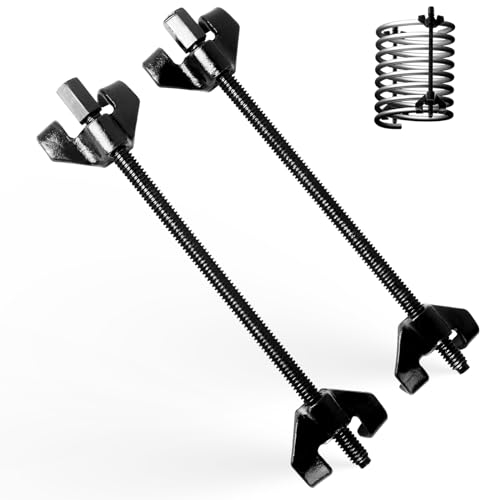 2 Stück Federspanner 370mm Schraubenfederspanner-Kit Mit 4 Befestigungskrallen Und Verdickten Schrauben, Zum Entfernen Der Schraubenfeder