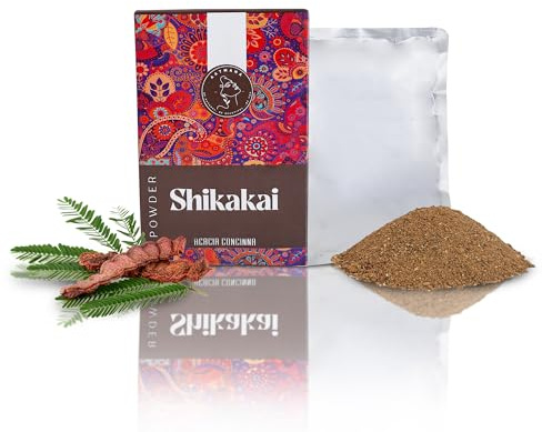 AATMANA Silkeslent och naturligt mjukt hår | Främjar hårtillväxt | Ökar hårtjockleken | Ayurvediska hårprodukter - 100 g (Shikakai)