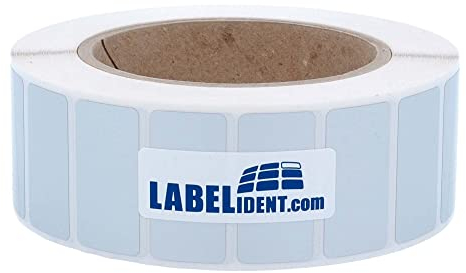 Thermotransfer Etiketten silber - 35 x 19 mm - 2.000 Polyester PET Etiketten für Typenschilder, 76 mm Kern, selbstklebend auf Rolle