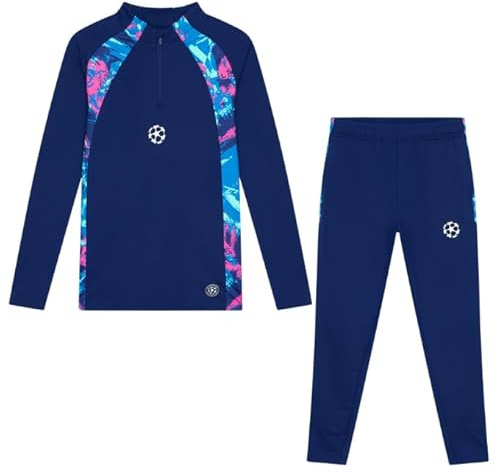 Conjunto de Entrenamiento de la Liga de Campeones para Niños 23/24 - Talla 140 - Traje de Fútbol - Conjunto de Entrenamiento para Niños