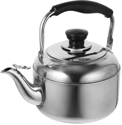 Angoily Edelstahl Pfeifkessel Stovetop Wasserkocher Für Induktion Und Gasherd Hochwertiger Wasserkessel Mit Pfeifton Tee Und Kaffee Volumen Rostfreier Wasserkocher