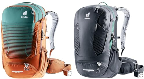 deuter Trans Alpine Pro 28 Fahrradrucksack & Trans Alpine 24 Fahrradrucksack, Schwarz
