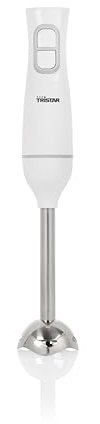 Batidora de mano Tristar, batidora de mano con pie de acero inoxidable, función pulso y turbo, forma ergonómica, blanca, MX-4880