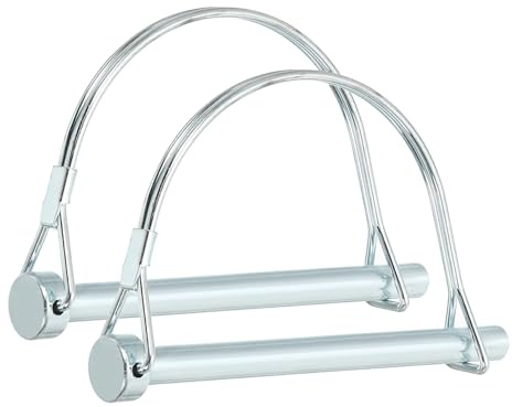PATIKIL 2pz Perno di Bloccaggio per Albero 8x90mm Perno Accoppiamento Rimorchio Perni di Sicurezza a Filo Pto Rotondo per Camion Rimorchi Falciatrici Trattori Barche