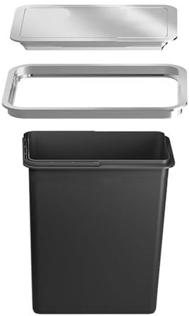 AYCDL Poubelle De Cuisine Encastrée sur Plan De Travail, Couvercle Pivotant avec Œillet Et Surface Brossée, pour Restaurant, Bureau, Hôtel, Lot De 3,Trash Set of 3 B