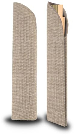 Home Universal ® 12 Piezas Funda De Abanicos, Bolsa De Abanicos, Bolsa De Regalo, Detalles Para Invitados, Regalos De Boda, Fiestas, Comunión o Bautizo (Tela Yute, 5.5 x 25)