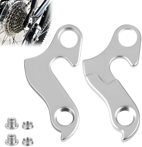 2Pcs Rear Derailleur Hanger Alloy Bike Derailleur Hook Rear Gear Mech Drop Out Adapter Bicycle Tail Hook Screw Fitting for Mountain Road Racing Bikes and Spare Parts