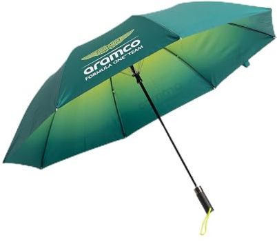 Aston Martin F1 Umbrella - Green - One Size | Automatic opening with push button, Officially licensed