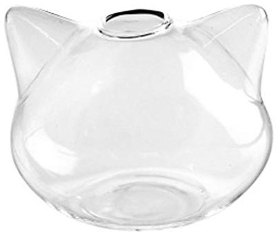 yunestry Glasvasen für Katzen, transparent, Blumenpflanzen, Terrarium, Behälter, Hängevase, Hochzeitsdekoration, Gartenornamente, Hängepflanzer