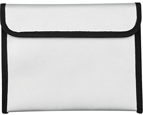 WakiHong Feuerfeste Dokumententasche Fiberglas Feuerfeste Geldtasche Feuerfeste Silikontasche mit Reißverschluss für Bankdatei Dokumente Passport Geld Wertsachen