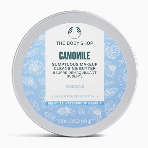 The Body Shop Camomile Sumptuous Makeup Cleansing Butter (1x 90ml), Lightweight Makeup Remover for Sensitive Skin, Removes Waterproof Makeup, SPF & Impurities, Enriched with Camomile Oil & Shea Butter