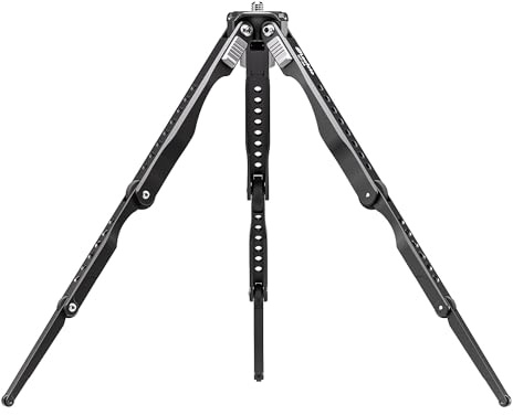 Leofoto MT-04 Treppiede da tavolo, mini treppiede in alluminio, 3 sezioni delle gambe, gamba pieghevole, portatile e compatto, filettatura accessori da 1/4, perno di montaggio da 3/8 (MT-04)