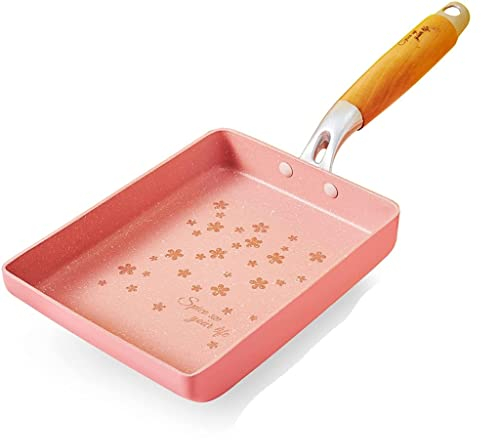 Kök Nonstick stekpanna med trähandtag Omelett kastrull Matlagning stekpanna Köksutrustning Induktionsstekpanna vision