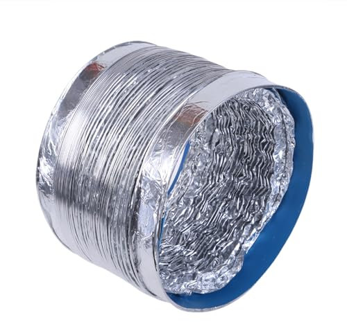 Tubo di ventilazione flessibile in alluminio da 200 mm per ventola di scarico, diametro 20,3 cm