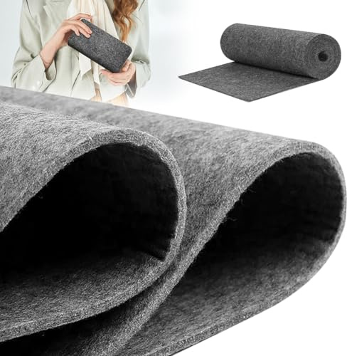 LUPATDY Mörkgrå filtrulle 30 cm x 250 cm, tjocklek 3 mm, enfärgad filt tyg, hållbart material för lådor, väskor, halkfria bordstabletter, bleknar inte